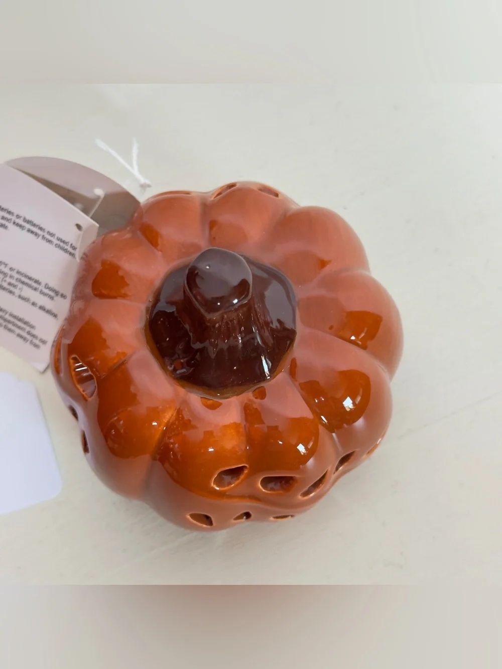 Fall Ceramic Light Up Pumpkin